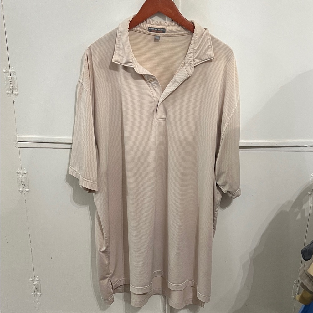 Peter Millar Relaxed Polo Shirt in Beige